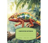 Colorful Chameleon Notebook College Ruled Journal for School & Work: Fun Jungle Animal Notebook