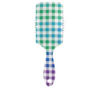 Colorful Check Pattern amichevole spazzola per capelli per l'asciugatura Spazzola di massaggio progettata per capelli lunghi con manico ergonomico cepillo para cabello de mujer