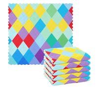 Colorful Check Pattern microfibra asciugamano mano 6 Pack Pasqua cucina asciugamani arredamento accessori para mesas 11x11 pollici