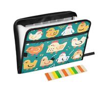 Colorful Chick Set 13 tasche espandibili cartella portadocumenti con etichette A4 portadocumenti con cerniera