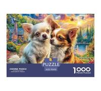 Colorful Chihuahua with Mountain Backdrop_4 Puzzle in Stile Museo - 1000 Pezzi Di Fascino Con Splendide Illustrazioni Artistiche Da Collezione - Il Regalo Perfetto Per Un Pubblico 14+ 70x50cm/1000pcs