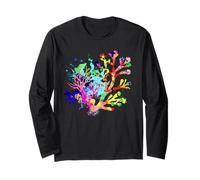 Colorful Coral Reef Retro Anni '90 Estetica per Diver Lui Lei Maglia a Manica