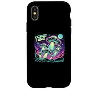 Colorful Cosmic Mushrooms Galaxy Universe Cosmos Fungi Custodia per iPhone X/XS
