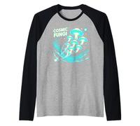 Colorful Cosmic Mushrooms Galaxy Universe Cosmos Fungi Maglia con Maniche Raglan