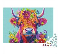 Colorful Cow Art Colourful Little Bird in Nest 1000 Pcs Jigsaw Puzzles For Adults & Kids Challenging Brainteasing 52x38cm/1000pcs