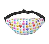 Colorful Cubes - Marsupio a tracolla per ragazzi, grande, alla moda, per sport, corsa, ciclismo, viaggi, pesca