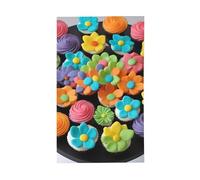 Colorful Cupcakes Arcobaleno Fiore Torta Stampa Verticale Giardino Bandiera da Giardino Stampa su un solo lato Bandiera Giard