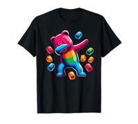 Colorful Dabbing Gummy Bear Candy Lovers Kids Boys Bear Dab Maglietta