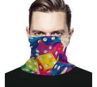 Colorful Dices Uomo Donna Bandana Protezione UV Decorazione Facciale Elastico Fascia per Capelli per Uomo Ciclismo Outdoor