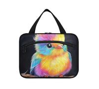 Colorful Dolce Uccello Appeso Borse per Viaggiare Donne con Gancio, Designer Essentials Trapuntato Trucco Bag per i Viaggiatori Viaggio bolso para maquillaje de Mujer L