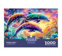 Colorful Dolphins Jump by A Castle Puzzle Da 1000 Pezzi Playful Dolphin Ideale Per I Regali Di Compleanno E Di Vacanza 38x26cm/1000pcs