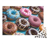Colorful Donuts Assortment 1000Pc Puzzle for Adults: Multicolor Pit Bull Art for The Whole Family Women, Gifts for Men 70x50cm/1000pcs