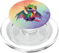 Colorful Dragon Baby Cute Pretty Birthday Graphic PopSockets PopGrip per MagSafe