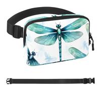 Colorful Dragonfly-1354 - Marsupio a tracolla per uomo e donna, borsa da cintura per viaggi, casual, passeggiate, corsa, escursionismo, ciclismo, Multicolore 10., 1.5x9.0x5.9in/4x23x15cm
