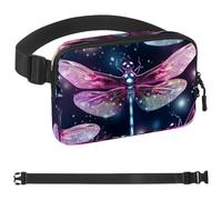 Colorful Dragonfly-1420 - Marsupio a tracolla per uomo e donna, borsa da cintura per viaggi, casual, passeggiate, corsa, escursionismo, ciclismo, Multicolore 09, 1.5x9.0x5.9in/4x23x15cm