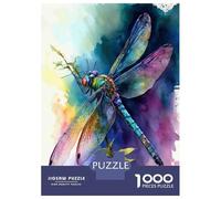 Colorful Dragonfly Art 1000 Pezzi Puzzle Premium Set Puzzle Cartone Premium - Anziani Appassionati, Allenamento Concentrazione, Regalo Inaugurazione E Pause Ufficio 38x26cm/1000pcs