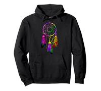 Colorful Dreamcatcher Feathers Native Tribal Felpa con Cappuccio