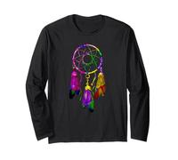 Colorful Dreamcatcher Feathers Native Tribal Maglia a Manica
