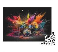 Colorful Drum Explosion 1000Pc for The Whole Family: Rainbow Drum Set Creature for Women, Gifts for Men & Adults 52x38cm/1000pcs