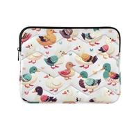 Colorful Duck - Custodia imbottita per laptop | Custodia per notebook con controllo della vestibilità per tutto il dispositivo, cerniera superiore liscia e ammortizzazione
