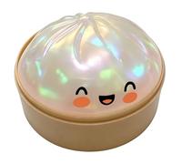 Colorful Dumpling Stress Balls, with Mini Steamer Giant Dumpling Squishy Squeeze Toy, Cute Soft Glitter Calming, for Adults Teens Kids Women Men Birthday Holiday