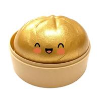 Colorful Dumpling Stress Balls, with Mini Steamer Giant Dumpling Squishy Squeeze Toy, Cute Soft Glitter Calming, for Adults Teens Kids Women Men Birthday Holiday