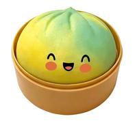 Colorful Dumpling Stress Balls, with Mini Steamer Giant Dumpling Squishy Squeeze Toy, Cute Soft Glitter Calming, for Adults Teens Kids Women Men Birthday Holiday