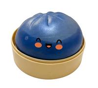 Colorful Dumpling Stress Balls, with Mini Steamer Giant Dumpling Squishy Squeeze Toy, Cute Soft Glitter Calming, for Adults Teens Kids Women Men Birthday Holiday