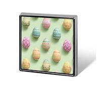 Colorful Easter Eggs Pattern Unisex Spille & Pins Quadrato Leggero Risvolto Distintivo Gioielli per Abbigliamento Scialle Cappello