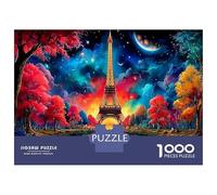 Colorful Eiffel Tower Night Jigsaw Puzzle 1000 Pezzi Classici Per Adulti E Bambini ≥12 Anni Giochi Del Cervello Urban Landscape Sfida Impossibile Decorazione Casa Difficile Alta Qualità 70x50cm/1000pc