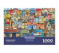 Colorful European Town 1000 Pezzi Bundle Puzzle Puzzle Cartone Extra Spesso - Preferito Dai Collezionisti, Relax Mentale, Pause Ufficio, Viaggio E Regali Festivi 70x50cm/1000pcs