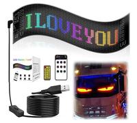 Colorful Eye Lamp Soft Screen for Car Windows,DIY Car Dynamic LED Smart Colorful Eye Lamp Soft Screen,Blazexel Devil Eyes Light,Bendable,IP65 Waterproof,with Remote Control (4.72 * 23.4in)