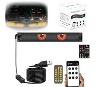 Colorful Eye Lamp Soft Screen for Car Windows, Led Eyes for Car, Diy Car Dynamic Led Smart Colorful Eye Lamp Soft Screen, Devil Eyes Light for Cars (1pcsA)