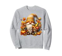 Colorful Fall GNOME in Orange Knitted Sweater Thanksgiving Felpa
