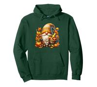 Colorful Fall GNOME in Orange Knitted Sweater Thanksgiving Felpa con Cappuccio