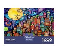 Colorful Fantasy City Securely Fitted Pieces Suitable for Long Hour Relaxation, Brain Training And Personal Leisure Time 70x50cm/1000pcs