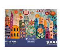 Colorful Fantasy Town Safe Cardboard Material Fun Challenging Experience, Great for Adults And Older Teenagers Alike 38x26cm/1000pcs