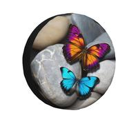 Colorful Farfalla Pietra di Scorta Copertura Impermeabile Antipolvere Auto Wheel Protector Portatile Copertura della Ruota di Scorta Universale Misura per