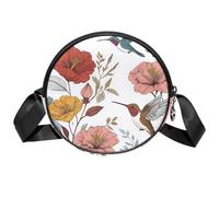 Colorful Feathers - Borsa a tracolla da donna, casual, multifunzionale, leggera, con tracolla regolabile, per escursionismo, shopping, uso quotidiano, Multicolore 4, 7x1.8 in