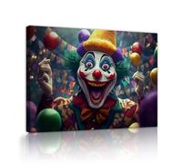 Colorful Festival Canvas Wall Art Vibrante Circo Tema Immagini Stampe di opere d'arte Grande poster giocoso Pittura murale per la decor del soggiorno 40x50cm telaio interno