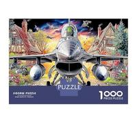Colorful Fighter Jet 1000 Pezzi Set Puzzle Military Illustration Puzzle Classico Cartone Riciclato - Sfida Educativa, Gioco in Casa, Super Idea Regalo Per I Fan 52x38cm/1000pcs