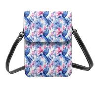 Colorful Fiore Colibrì Una Stampa Piccola Crossbody Borse per le donne, Piccole Borse In Pelle Cellulare Cross Body Bag