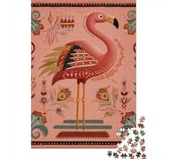 Colorful Flamingo Art Print-1 Puzzle Impossible 1000 Pezzi Decorazione Per La Casa. Rilassamento E Intelligence Per Adulti E Ragazzi Da 14 Anni 70x50cm/1000pcs