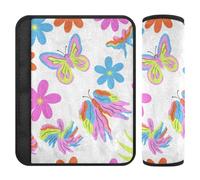 Colorful Floral Pattern 2 Pack auto cintura di sicurezza copertura rilascio stress al collo e spalle per borsa forro para cinturon de seguridad
