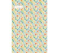 Colorful Floral Pattern on White Notebook: Bright Aesthetic Botanical Journal with 120 Lined Pages, Vibrant Flower Pattern Cover for Daily Writing, 6 x 9 Inches