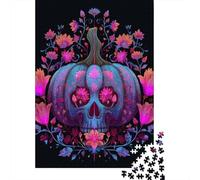 Colorful Floral Skull Artwork Puzzle Impossible 1000 Pezzi Decorazione Per La Casa. Giochi Rilassamento E Intelligence Per Adulti E Ragazzi Da 14 Anni 52x38cm/1000pcs