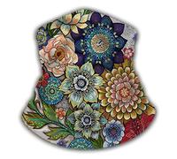 Colorful Flower Bright Boho Wild Flowers Unisex Cerchietto per Capelli Antiscivolo Sciarpa A Mezza Faccia Scaldacollo per Pesca Motocicletta Yoga