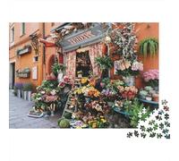 Colorful Flower Shop Puzzle 1000 Pezzi Materiale Riciclabile Charming Street View Puzzles Puzzle Accessori per Giochi Divertente And Sfidante Famiglia Game Ottimo Idea Regalo 52x38cm/1000pcs