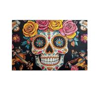 Colorful Flower Sugar Skull 1000 Pezzo Jigsaw Puzzle Per Adulti Puzzle In Legno Per Adulti Regali Home Decor