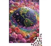 Colorful Flowers Earth Day Puzzle Impossibili 1000 Pezzi Decorazione Per La Casa. Giochi Rilassamento E Intelligence Per Adulti E Ragazzi Da 14 Anni 70x50cm/1000pcs
